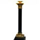 Empire bronze marble and patinated sheet metal lamp base, 20th century