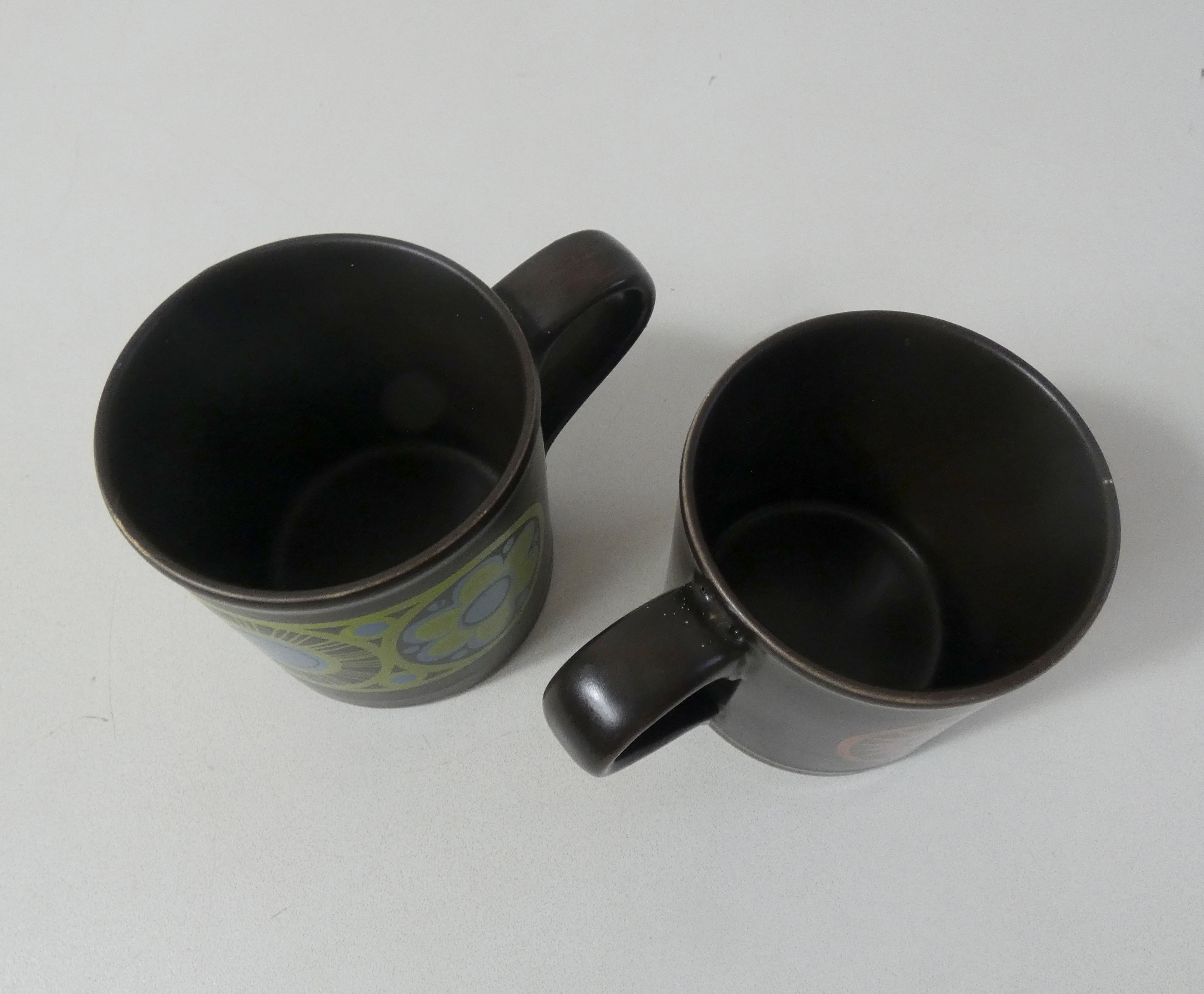 Set of 2 vintage Staffordshire english mugs