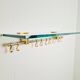 Brass and Glass R14G Wall-Mounted Coat Rack from Peter Ghyczy, 1980s