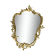 Miroir en bronze doré style rocaille 68 x 42 cm