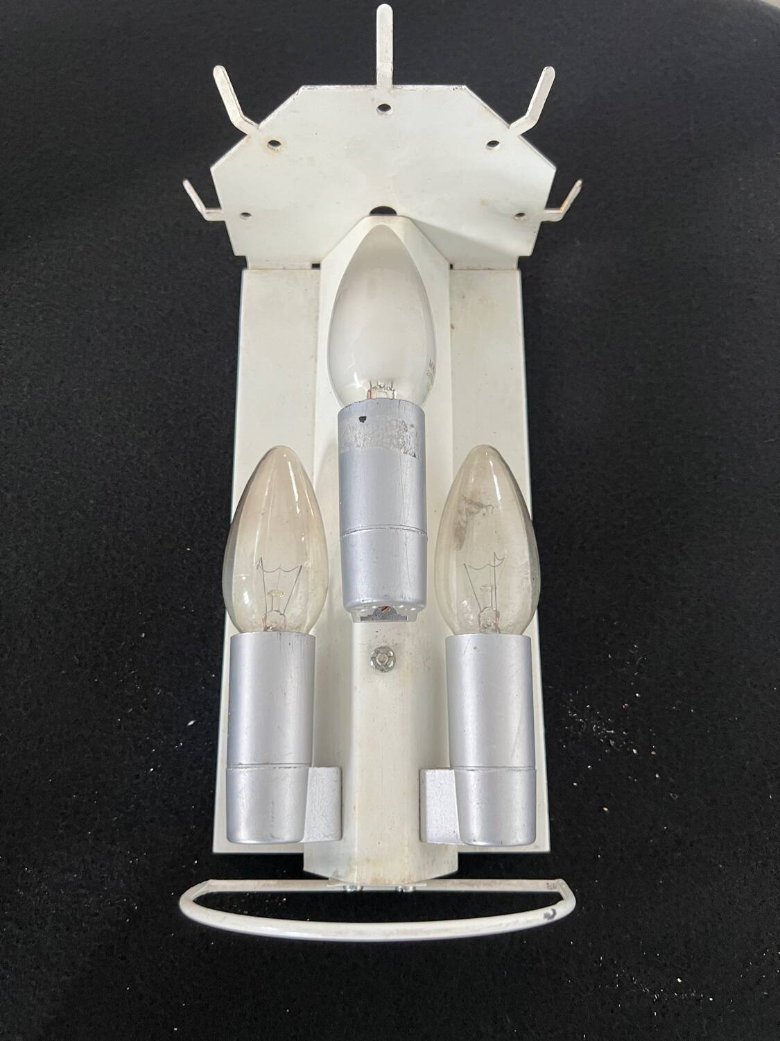 Set of 4 large doria wall lights in glazed glass design from the 60s vintage 3 lights