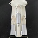 Set of 4 large doria wall lights in glazed glass design from the 60s vintage 3 lights