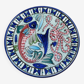 Assiette à Motifs Marins