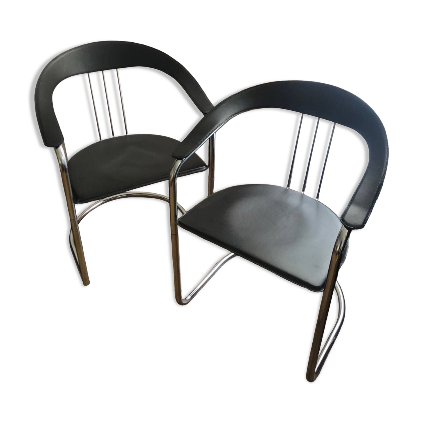 Set of chrome chairs