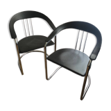 Set of chrome chairs