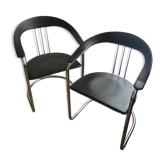 Set of chrome chairs