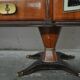Mahogany pear tree, brass & glass top drawers sideboard from f.lli rigamonti desio, milan, 1940s