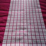 Nappe et 8 serviettes brodées basque ancienne rouge bordeaux