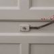Old solid wood entrance door H225xW86cm right-hand push