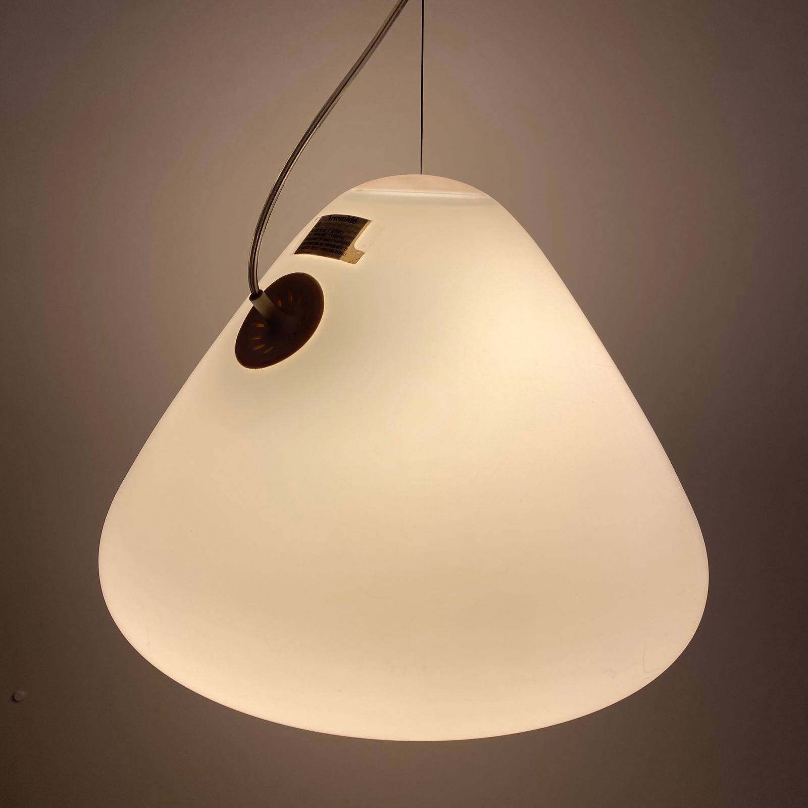 Artemide Capsule Pendant Light by Ross Lovegrove, White Glass, 2010