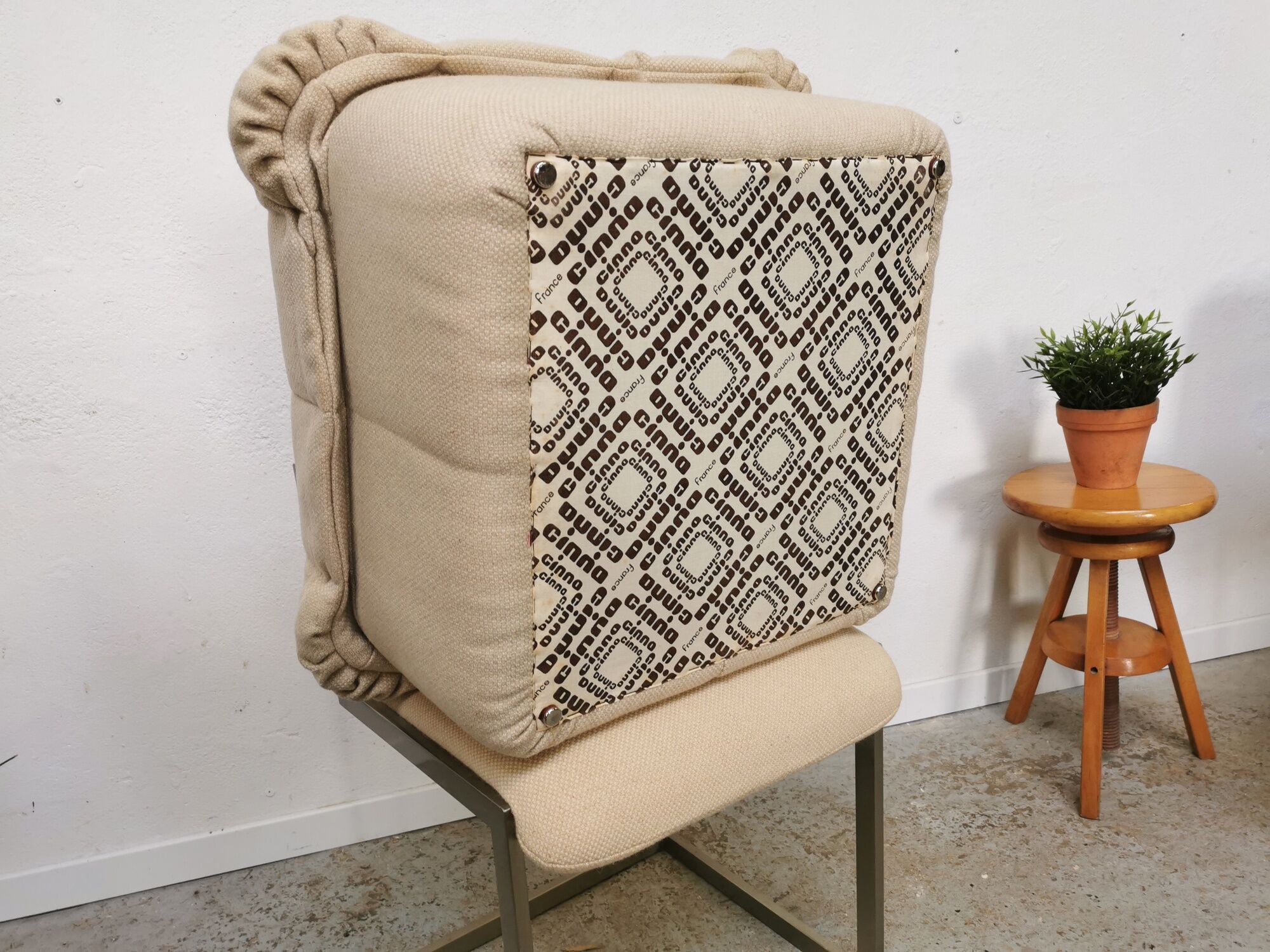 Pouf Gao by Jean Paul Laloy for Cinna vintage design 1970