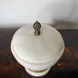 Alabaster and gilded bronze candy box
