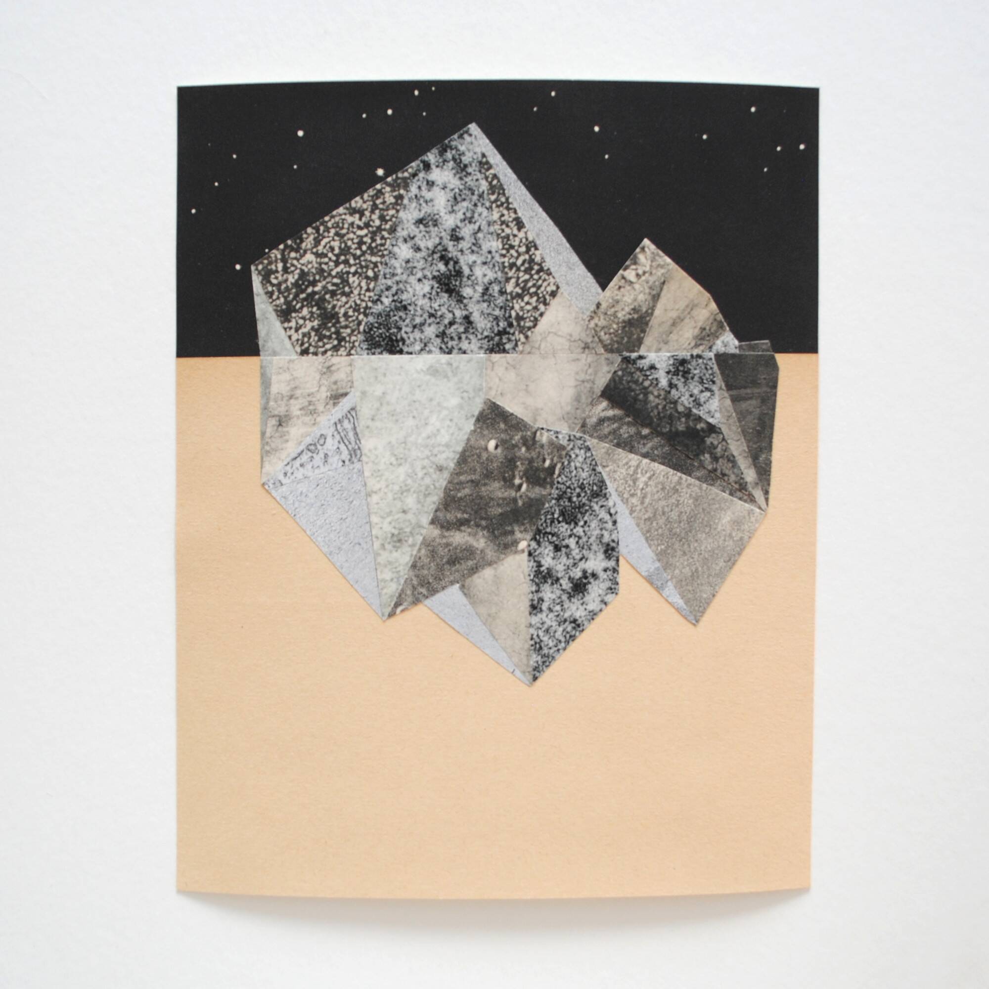 Collage on paper • mineralogy iii