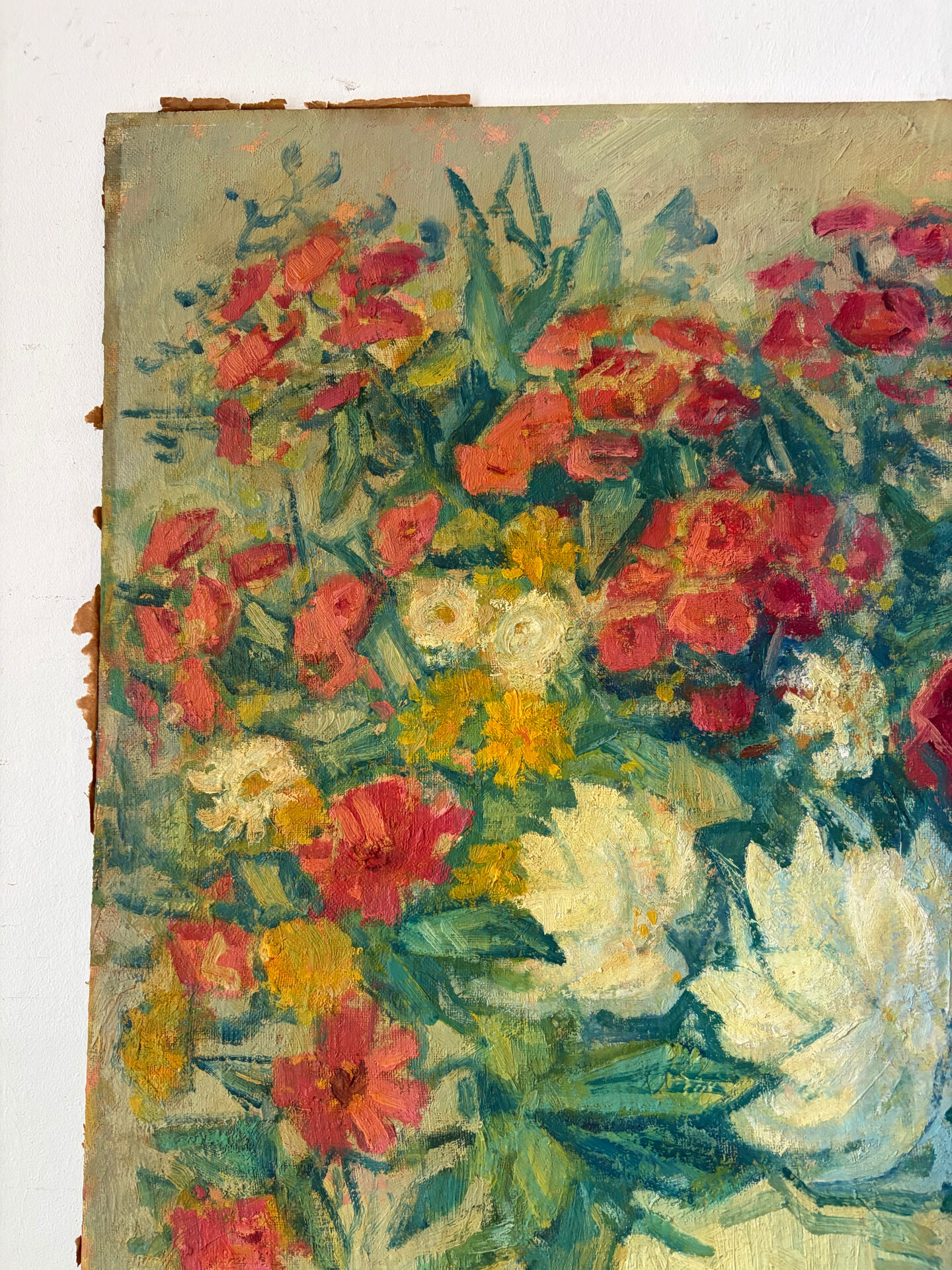 Bouquet Vibrant, huile sur panneau signé 1939