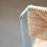 Hand-woven iron chairs from the 70s/80s, set of 4