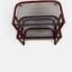 Vintage nesting tables in rattan and smoked glass by Flecht-Atelier Schütz.