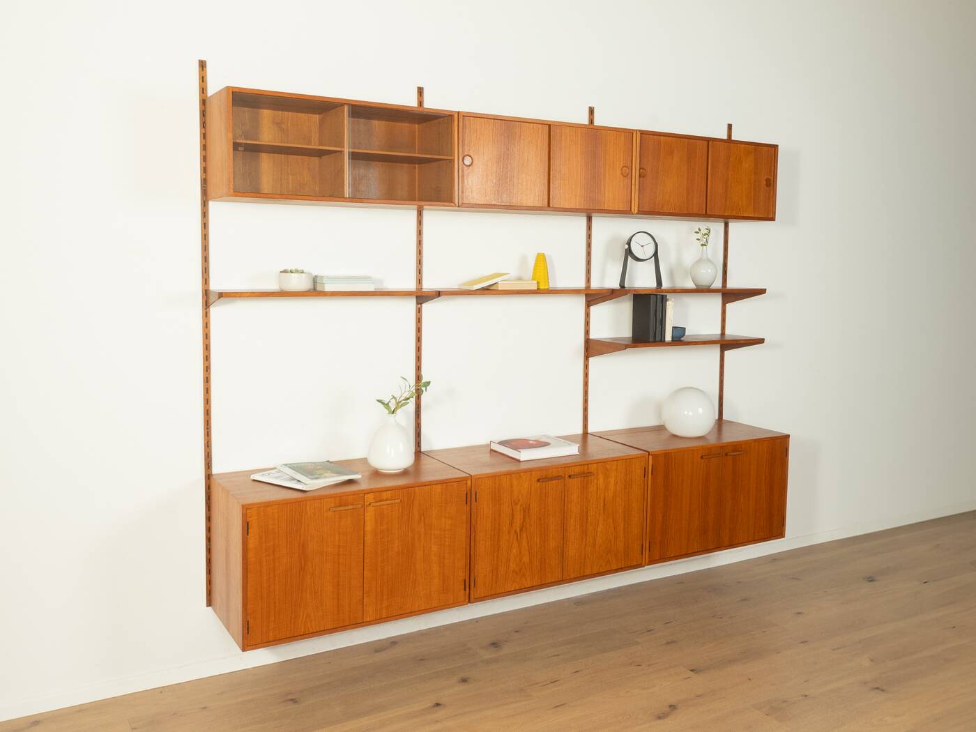 FM Møbler wall unit by Kai Kristiansen, 1960s, teak, restored