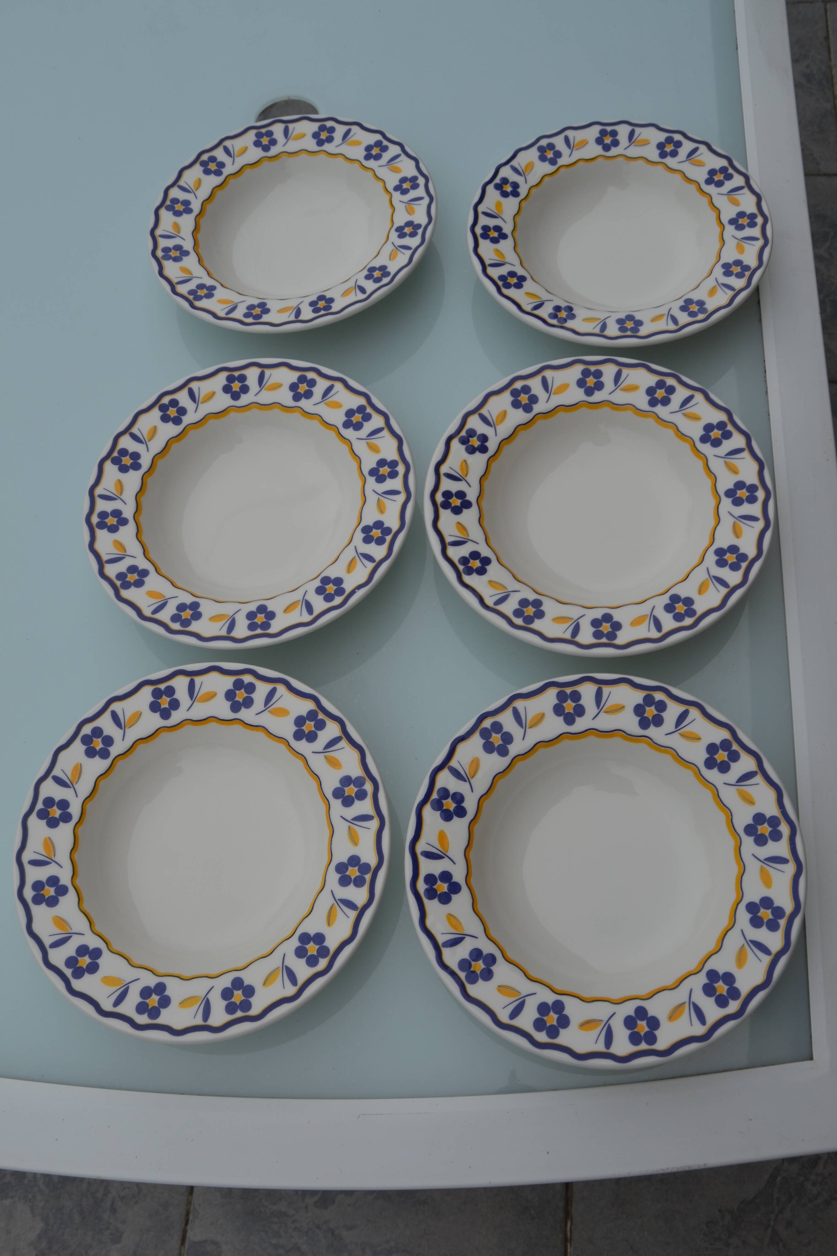6 Ceraminter Italy soup plates