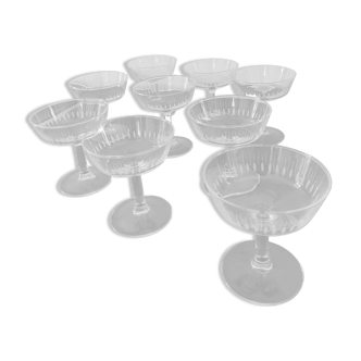 Old champagne glasses ART DECO
