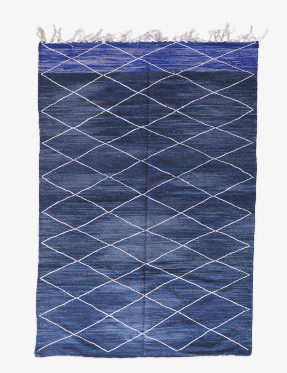 Tapis Kilim Bleu - 297 x 195 cm