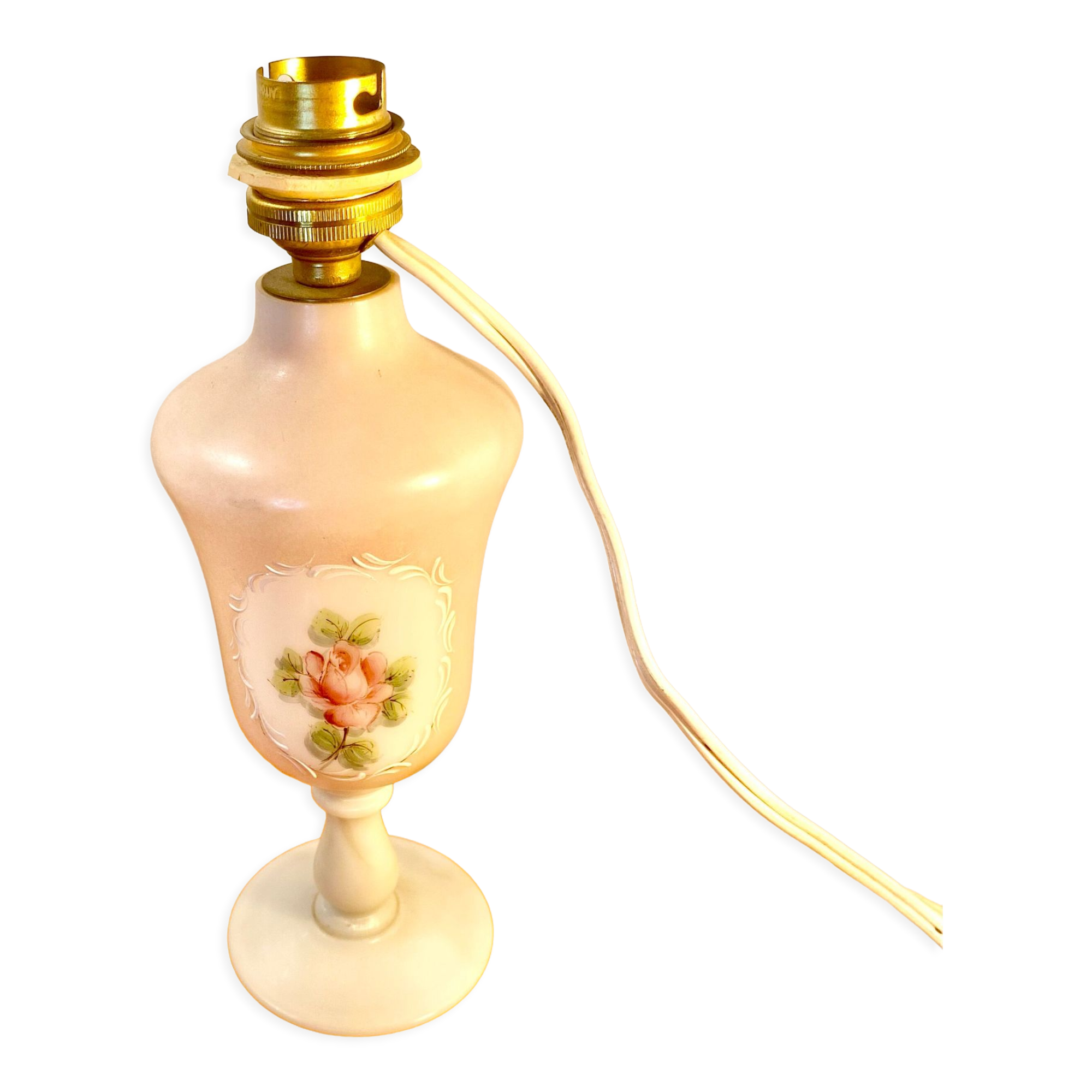 Vintage opaline lamp foot