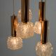 Mid-century Copper and Glass Chandelier, 1970s