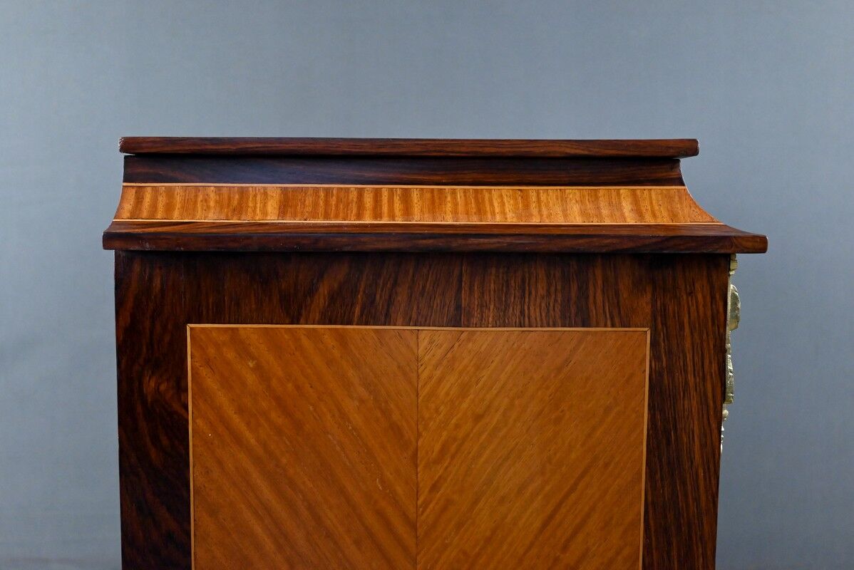 Rosewood and rosewood marquetry display cabinet, Louis XVI style – first part of the 20th century