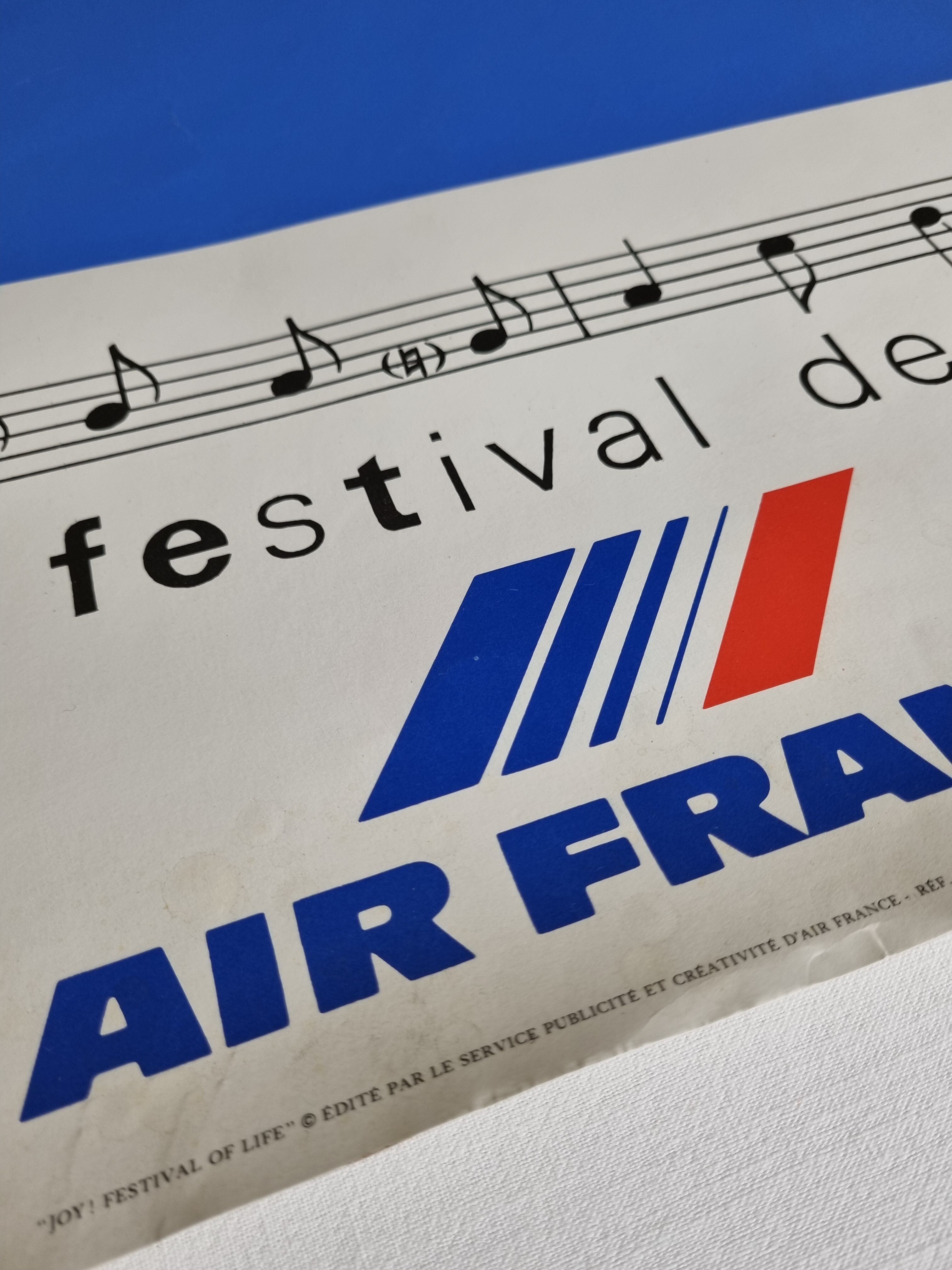 Affiche Air France, "Joie festival de la vie", par Roger Bezombes, 1980