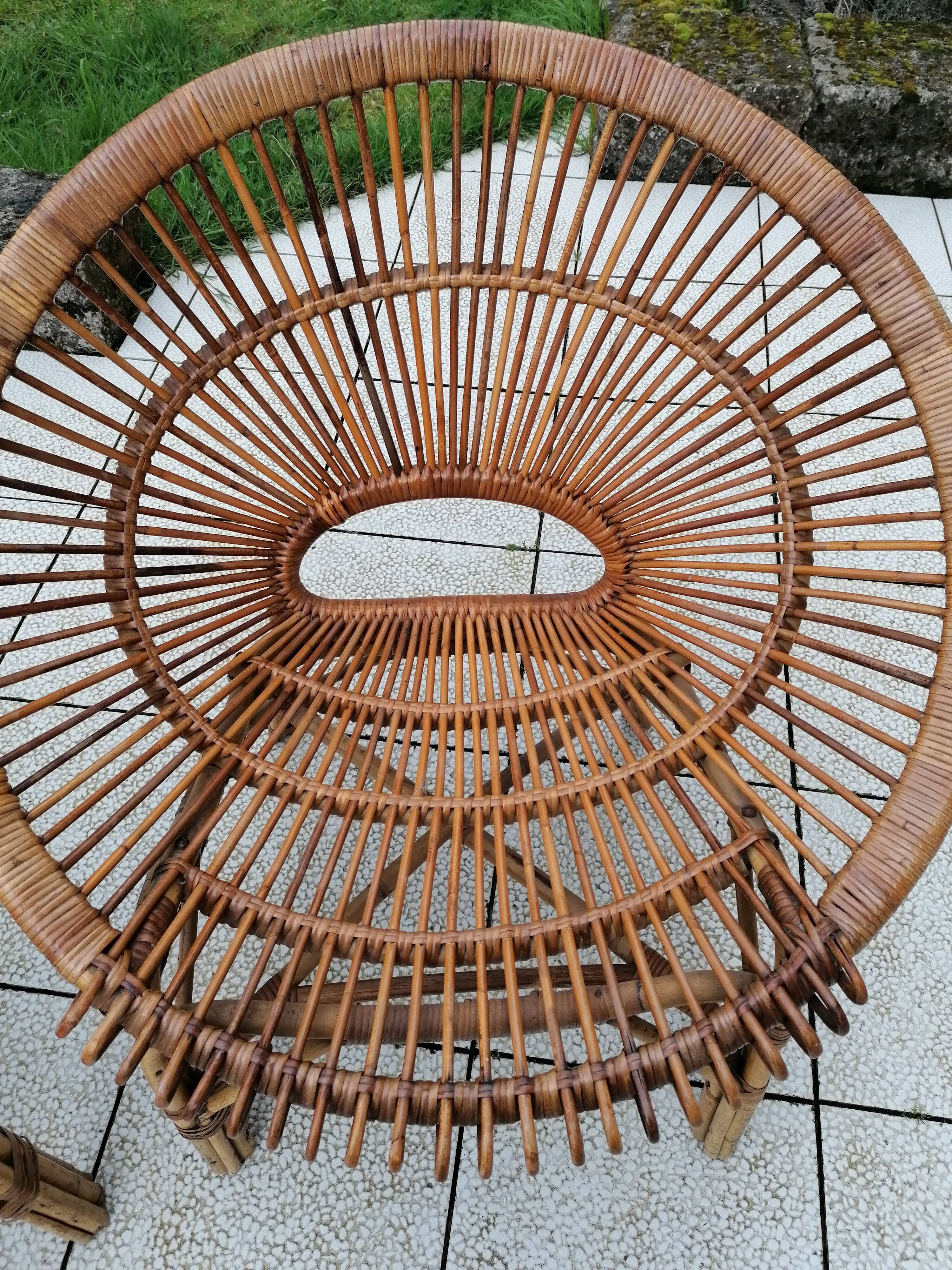 Pair of rattan chairs