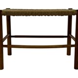 Vintage Stool Danish Papercord Rope small Stool Mid Century