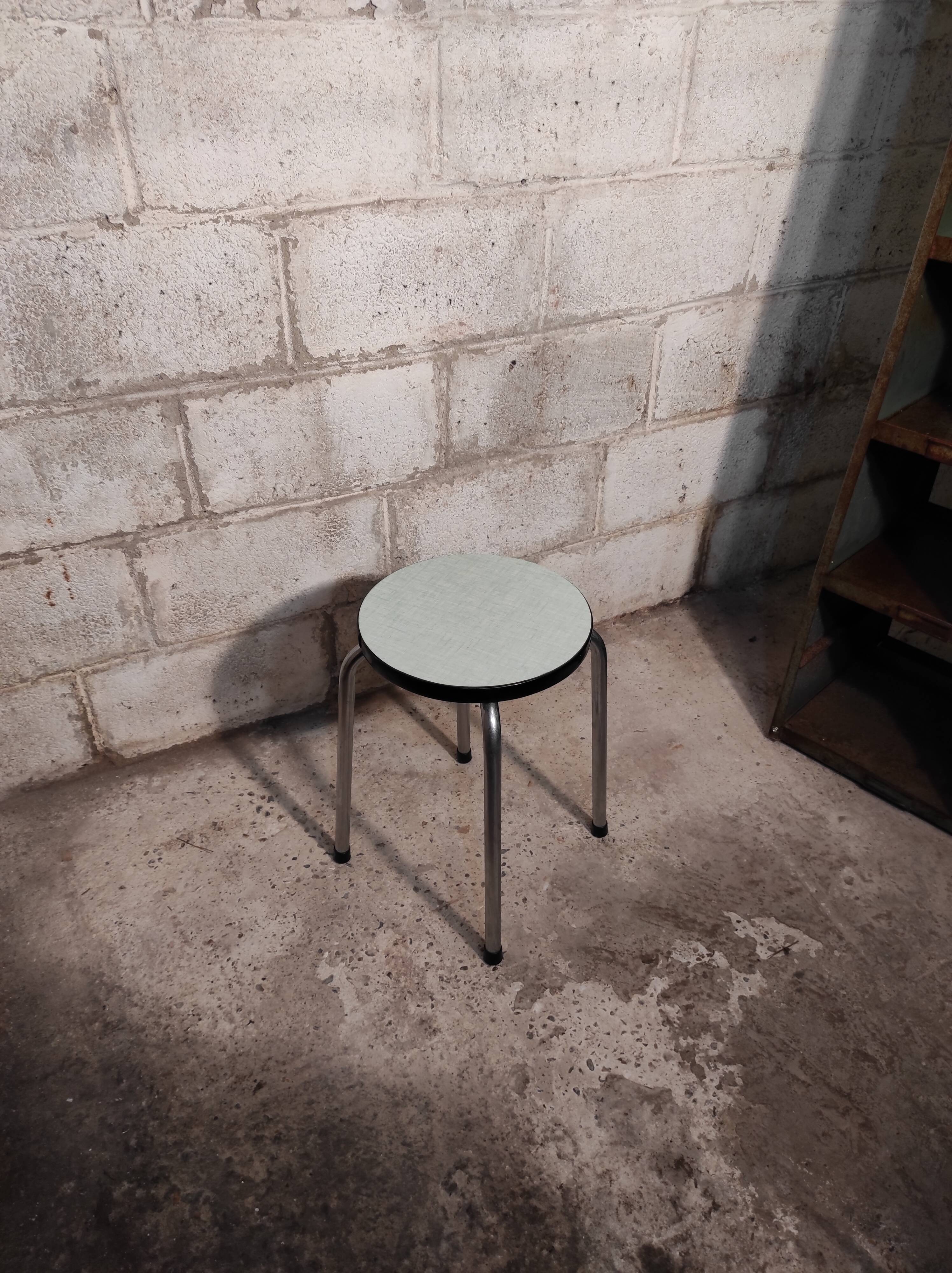 Green formica stool