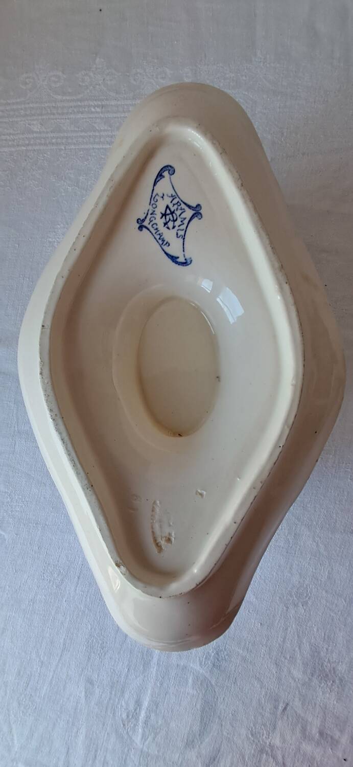 Saucière modèle Aramis de Longchamp. Terre de fer bleu