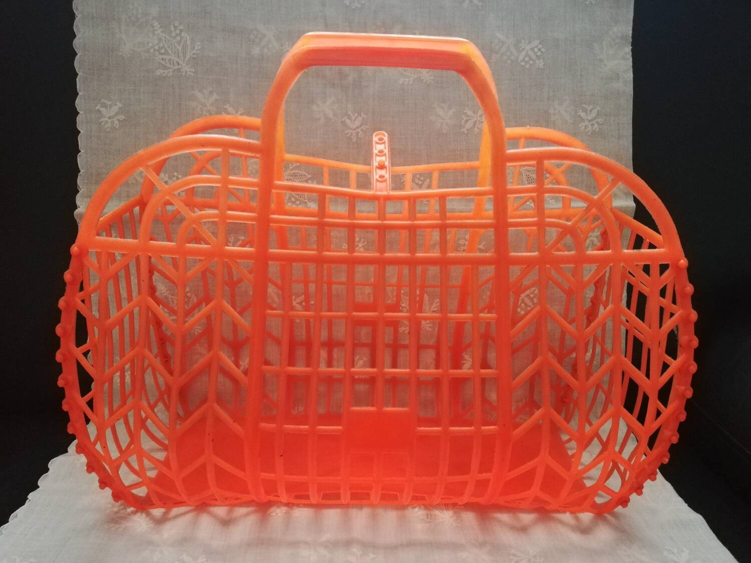 Vintage plastic shopping basket