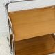 Folding table Bremshey Dinett in chrome and vintage wood