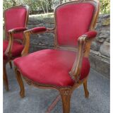Pair of Louis XV style armchairs