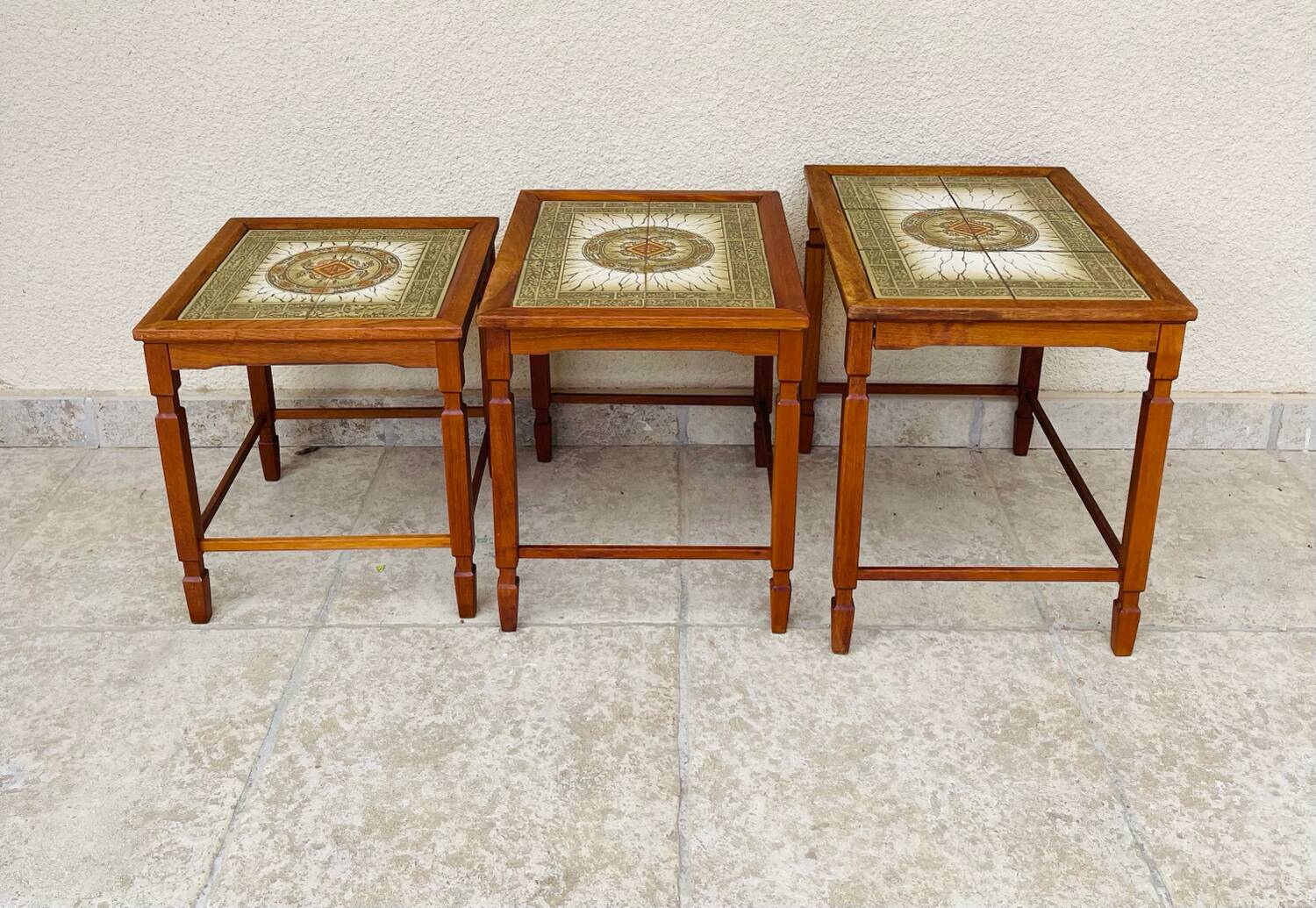 Danish nesting coffee table 1960
