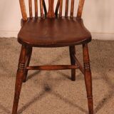 Set of 6 19th Century Windsor Wheelback Chairs