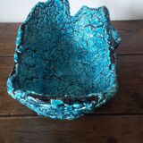 Coupe en faïence turquoise
