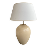 Earthenware lamp, fabric cable, fabric lampshade