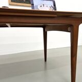 Scandinavian teak dining table, extendable