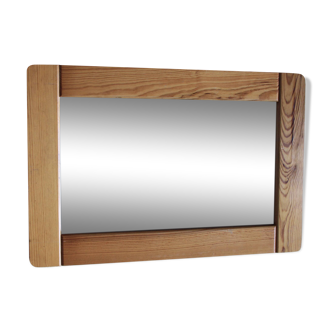 Rectangular wooden frame mirror (pine)