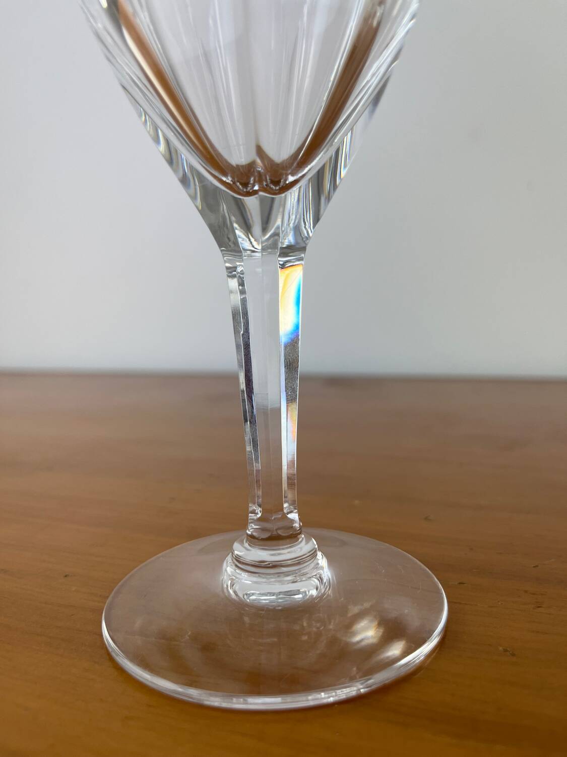 12 crystal wine glasses Lorraine Lemberg Bristol size