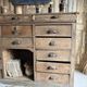 Magnificent Antique Oak Trade Counter with Numerous Drawers