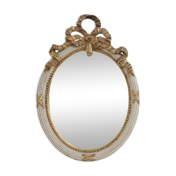 20th Century Louis XVI Baroque Style Mirror in Carved Wood, France