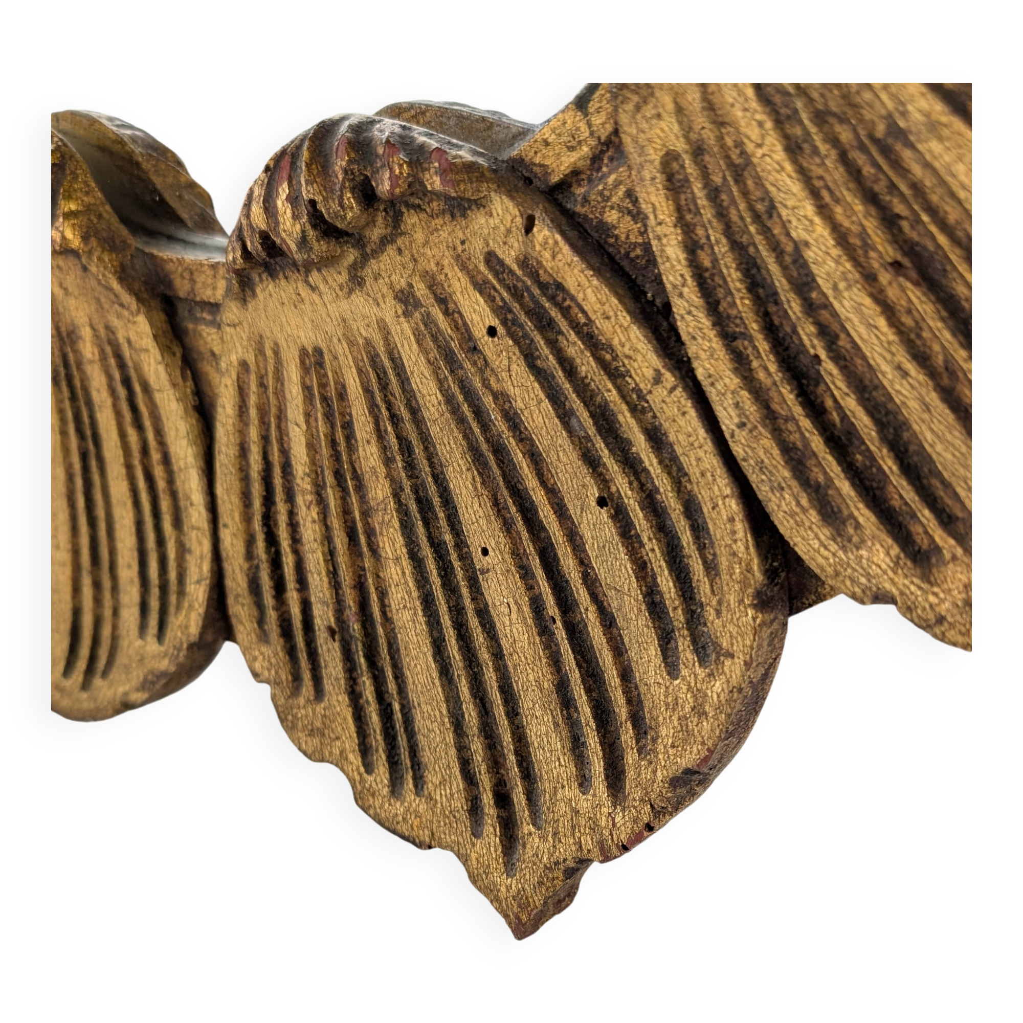 Hollywood Regency Giltwood Carved Flower Sunburst Mirror 1950s