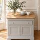 Buffet style Louis-Philippe in cherry wood – pearl grey & natural wood.