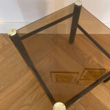 Small smoked glass table