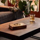 Handcrafted coffee table in solid walnut & epoxy resin – unique piece