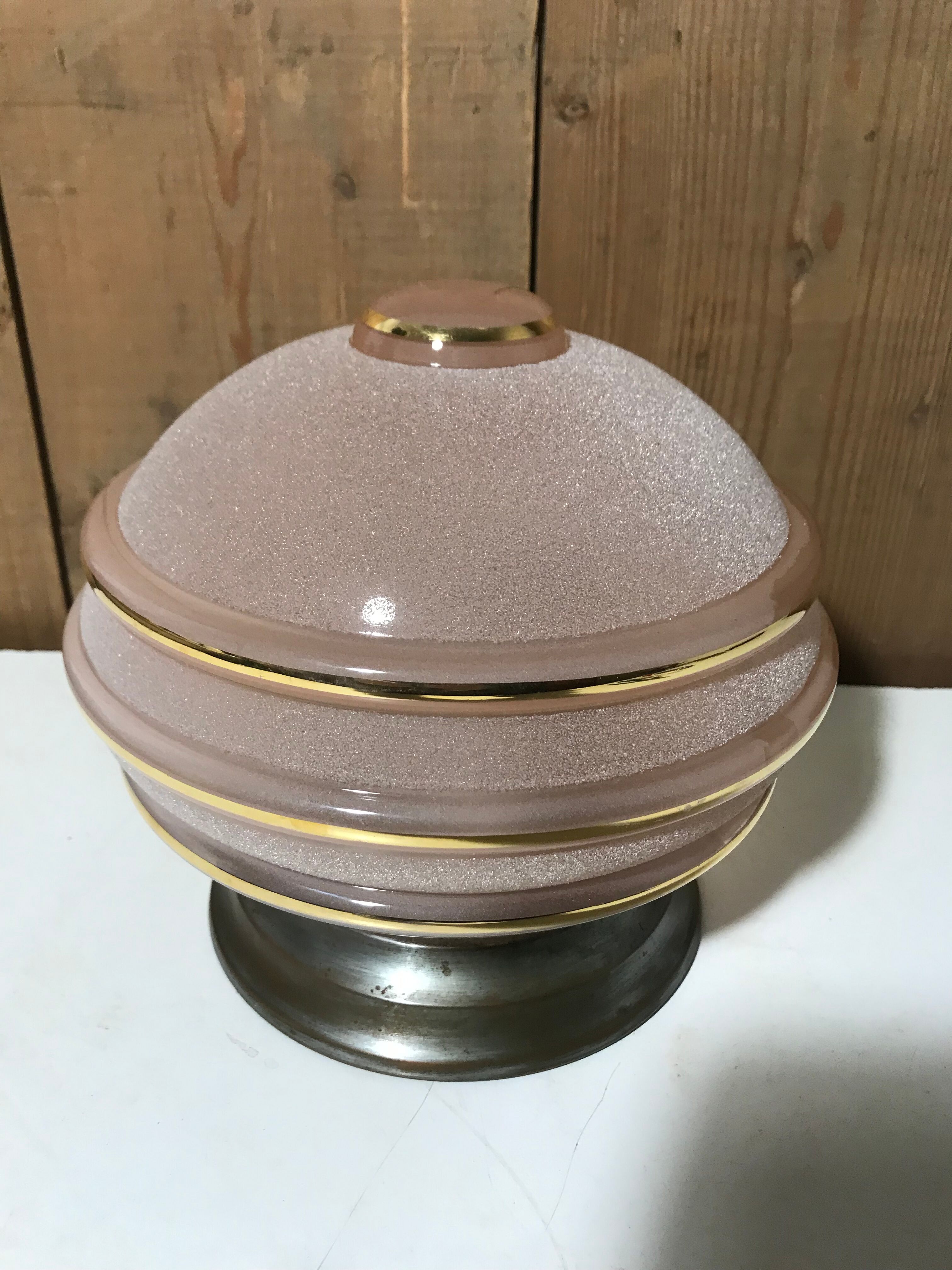 Vintage powder pink ceiling lamp