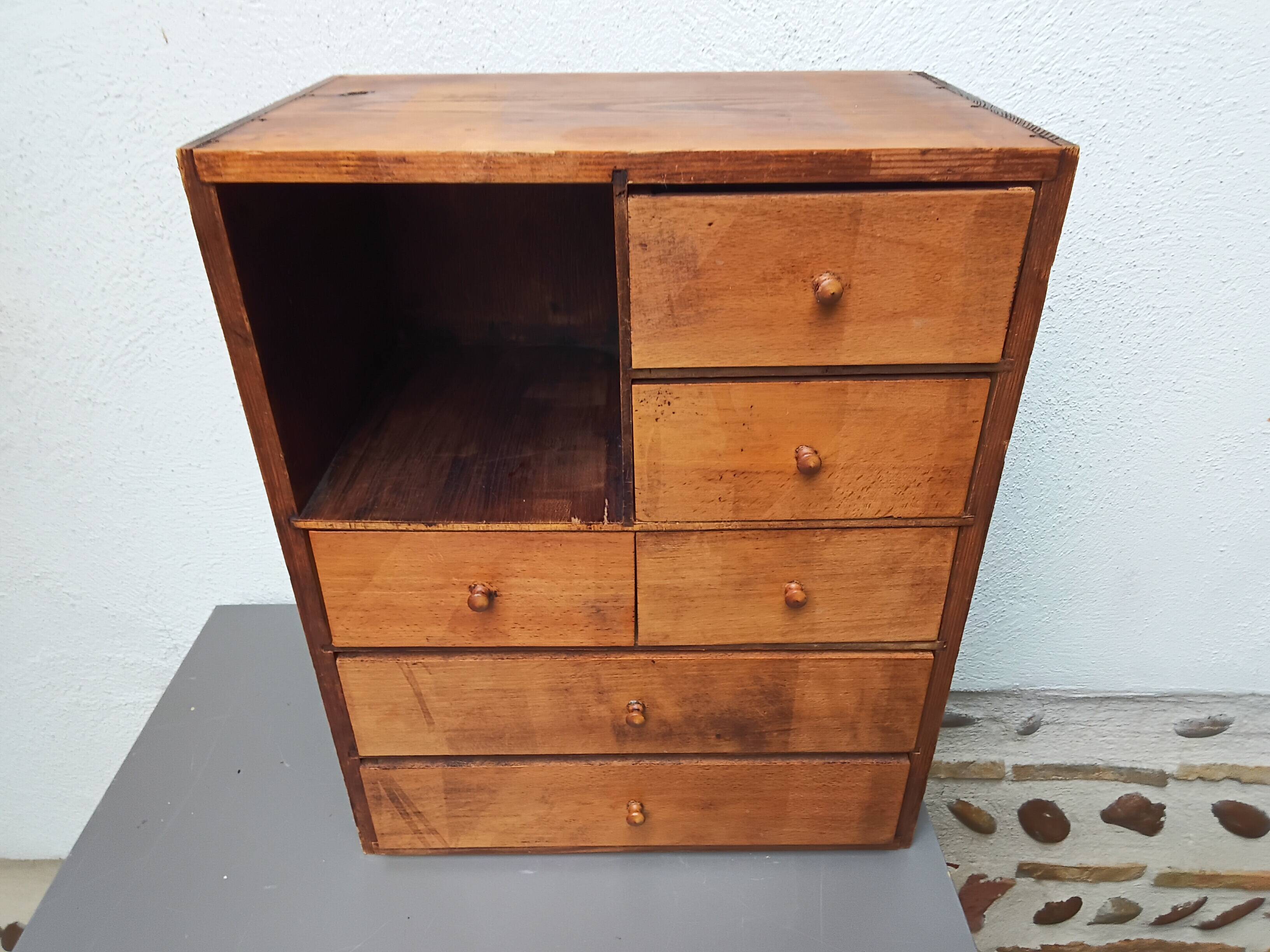 Craft cabinet with drawers